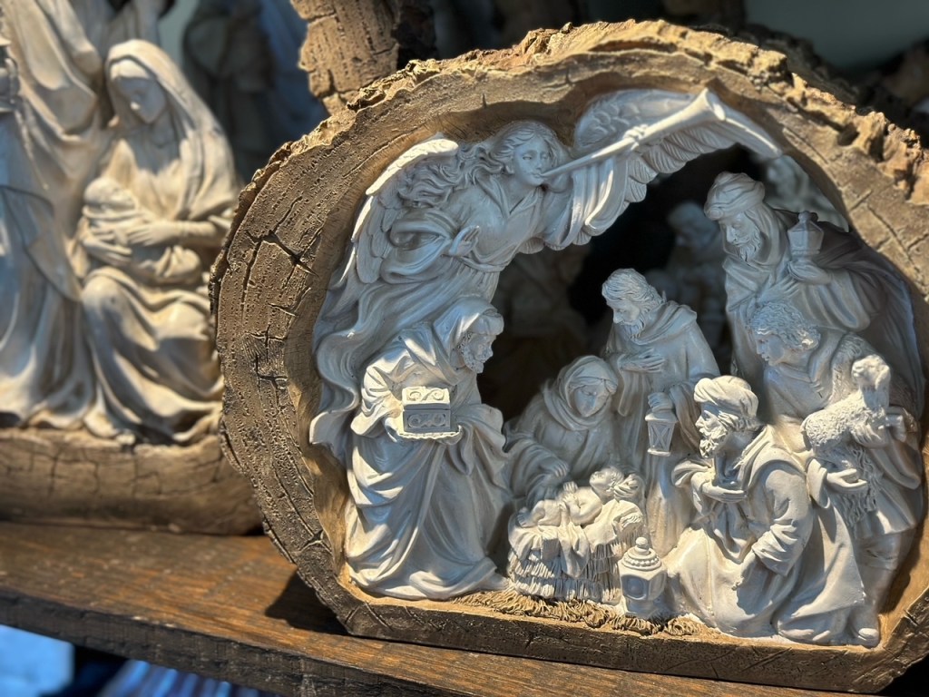 a close up of a decorated tree